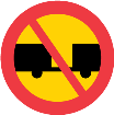 حظر حركة المرور مع السيارات إلى جانب وجود مقطورة